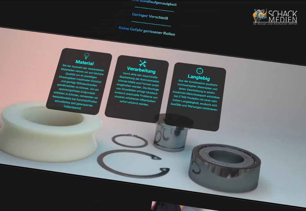 Vorschaubild: Kurze, effektive 3D-Webseiten-Animationen, die Produktvorteile visuell und ohne Text vermitteln