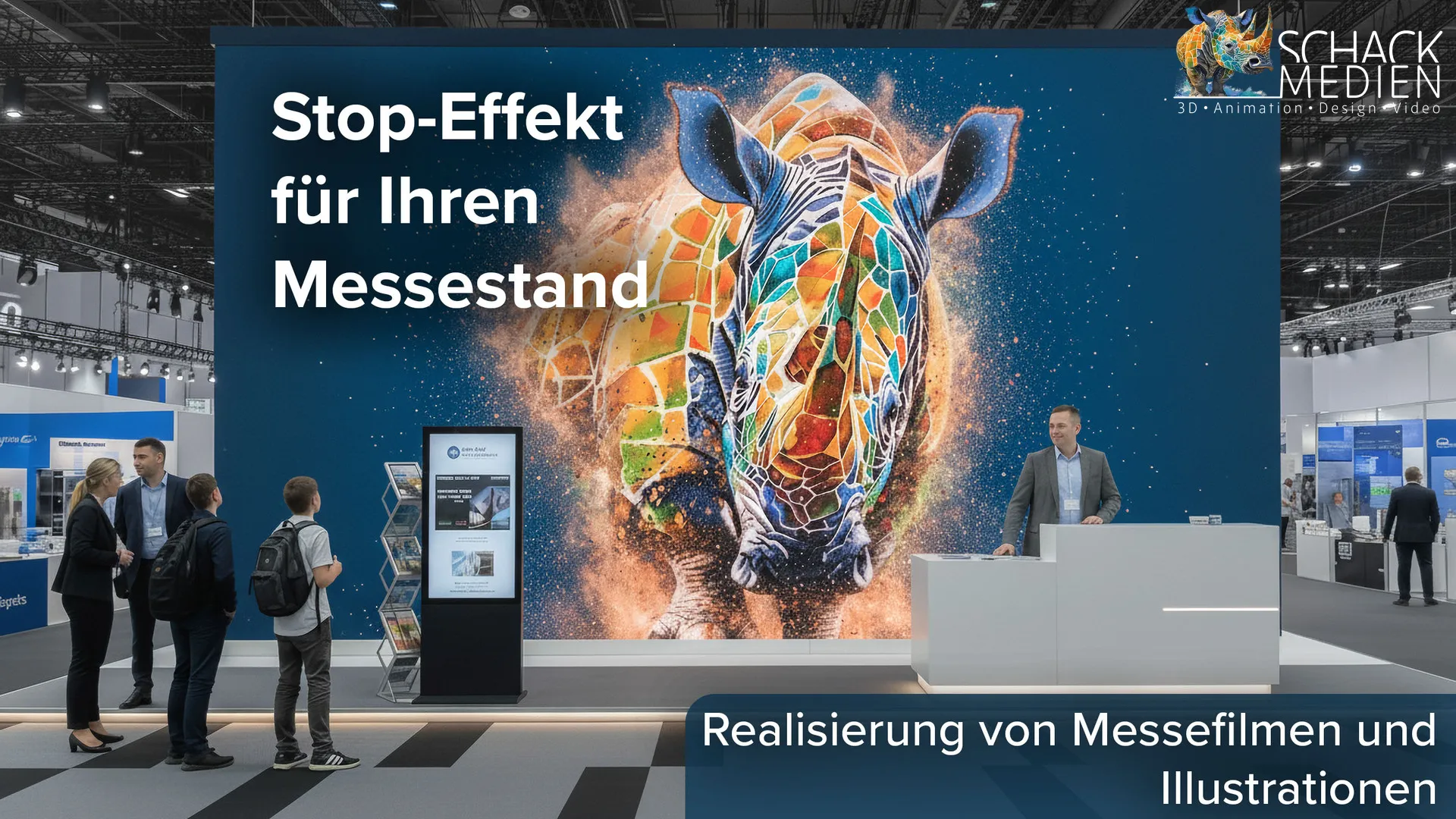 Messefilme und visuelle Inszenierung am Messestand von Schack-Medien