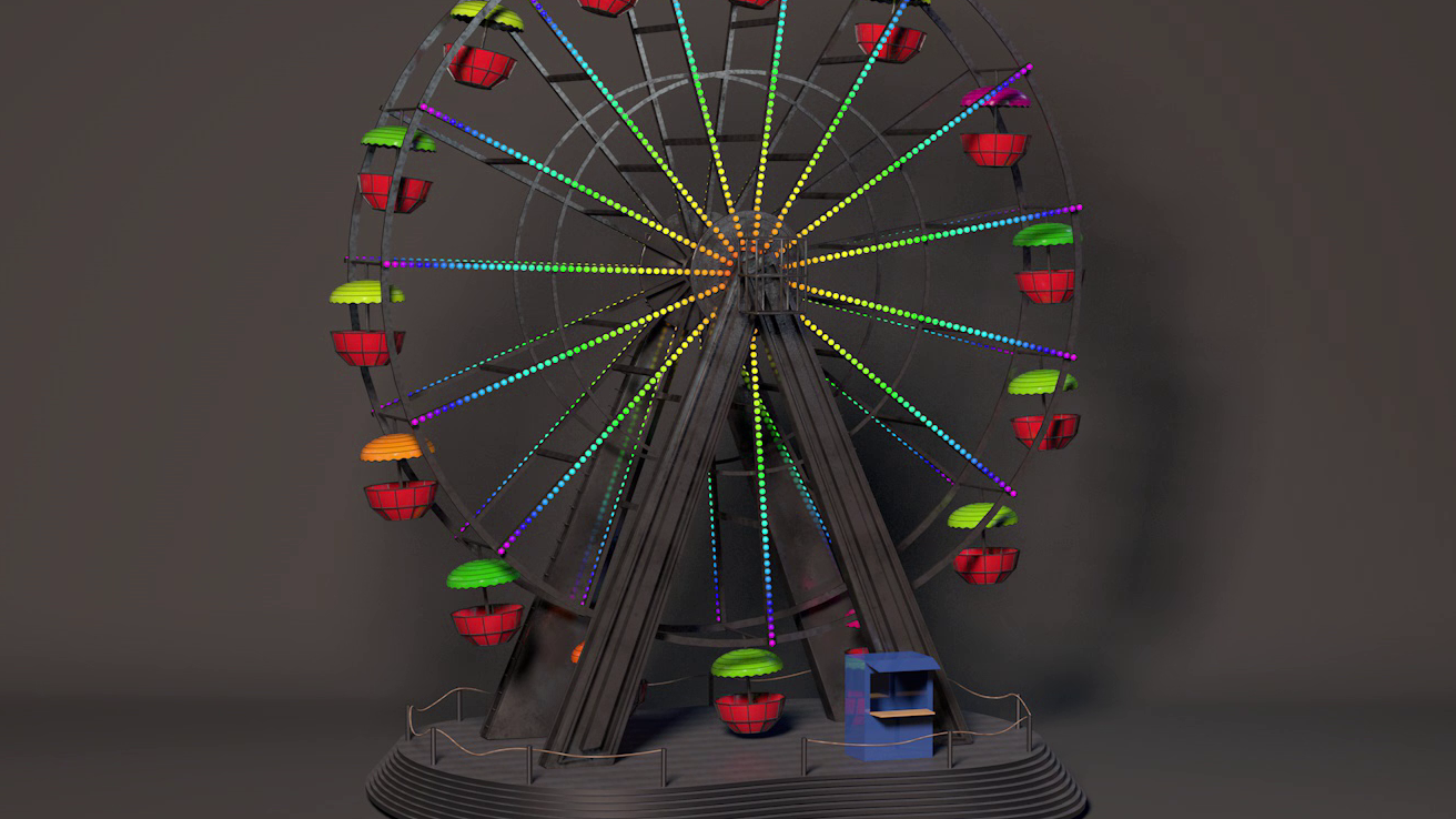 Vorschaubild: 3D-Riesenrad mit individueller Physikberechnung der Gondeln