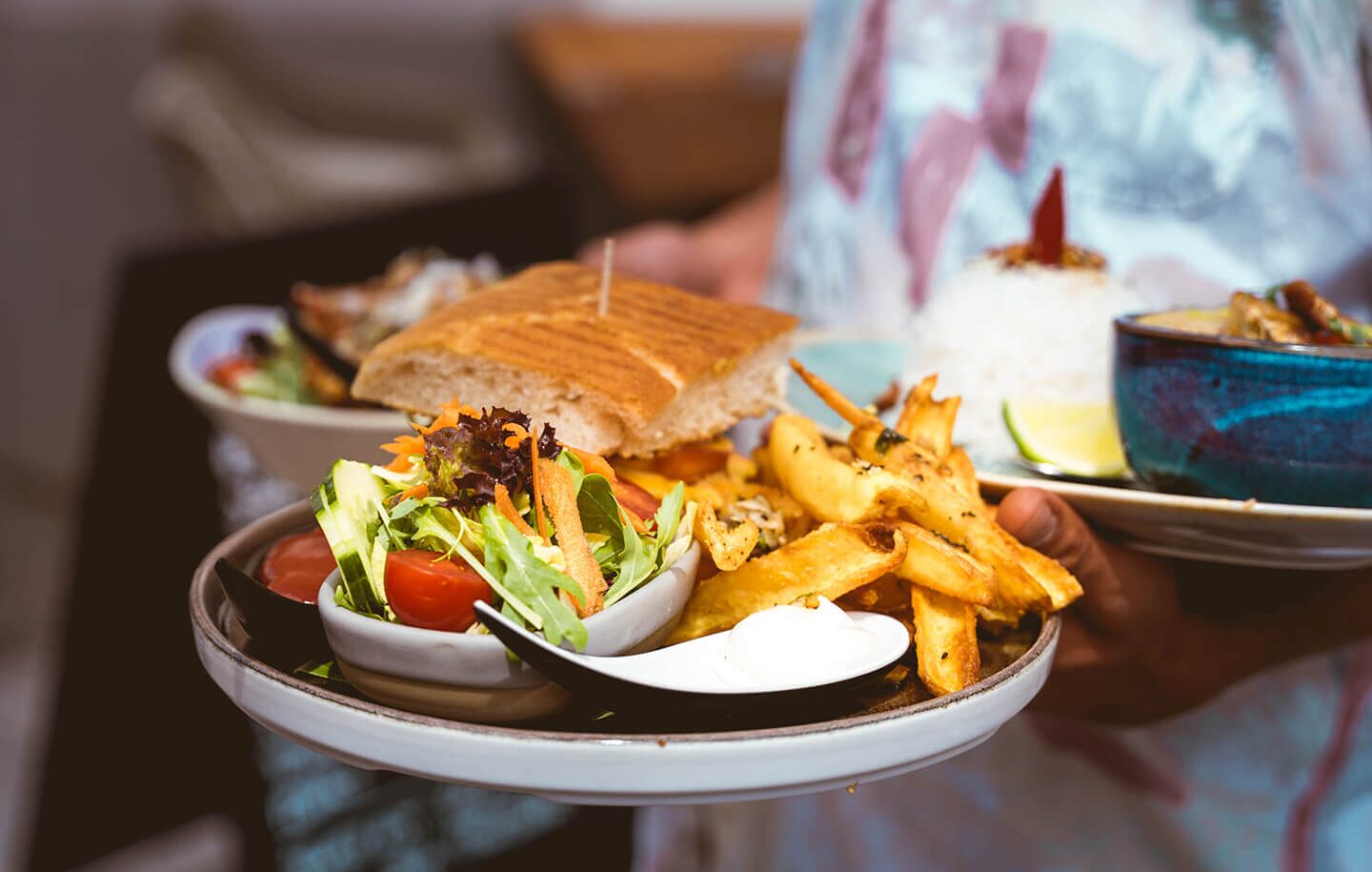 Sandwich und Fritten