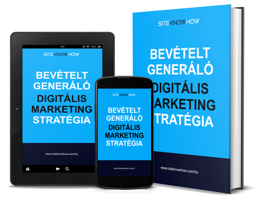 The ultimate guide to digital mareting e-book cover mockup on book, tablet and smartphone