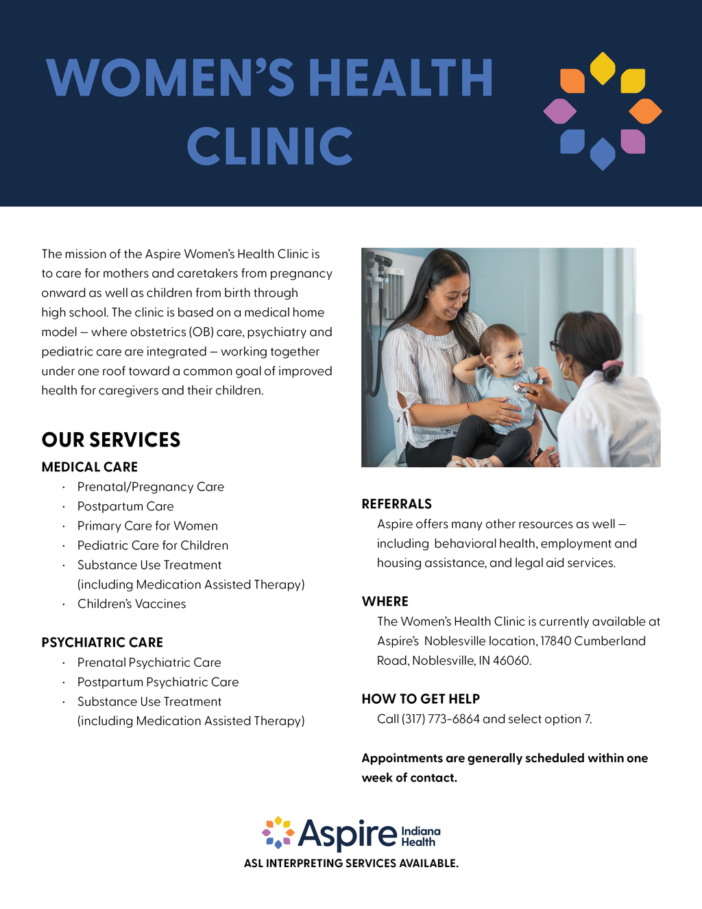 Women's Health Services flyer