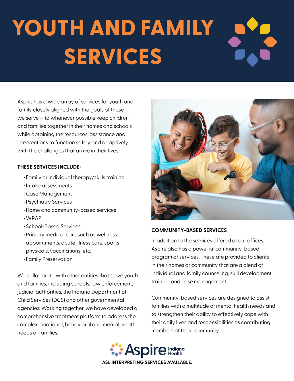 Youth & Family Services flyer