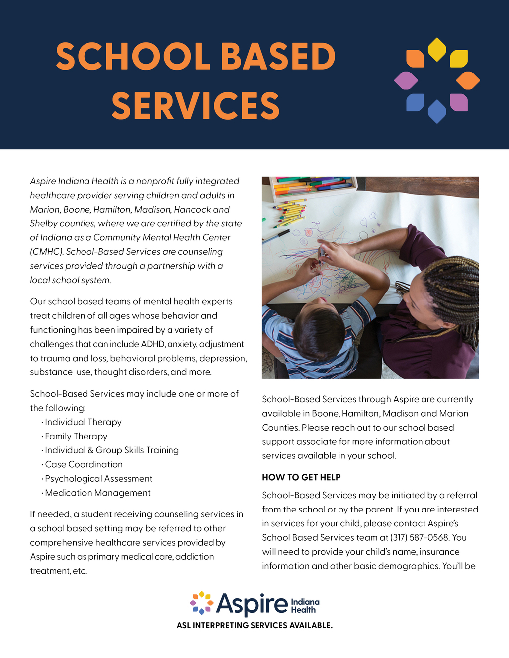 School-based Services flyer