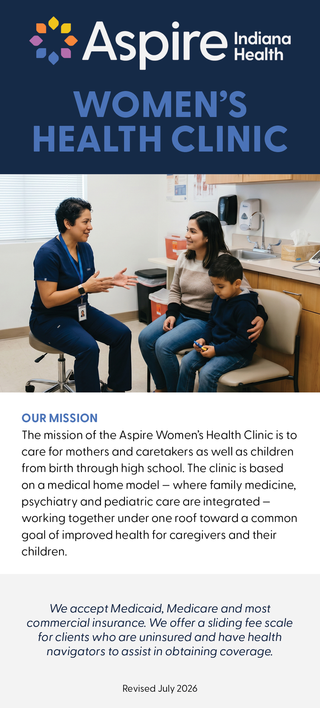 Women's Health Services flyer