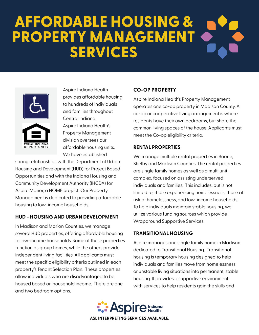 Affordable Housing flyer