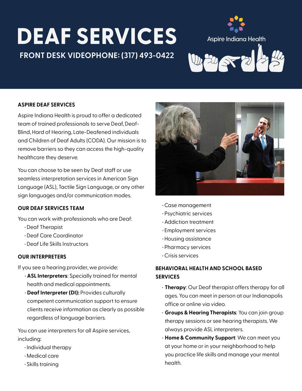 Deaf Services flyer