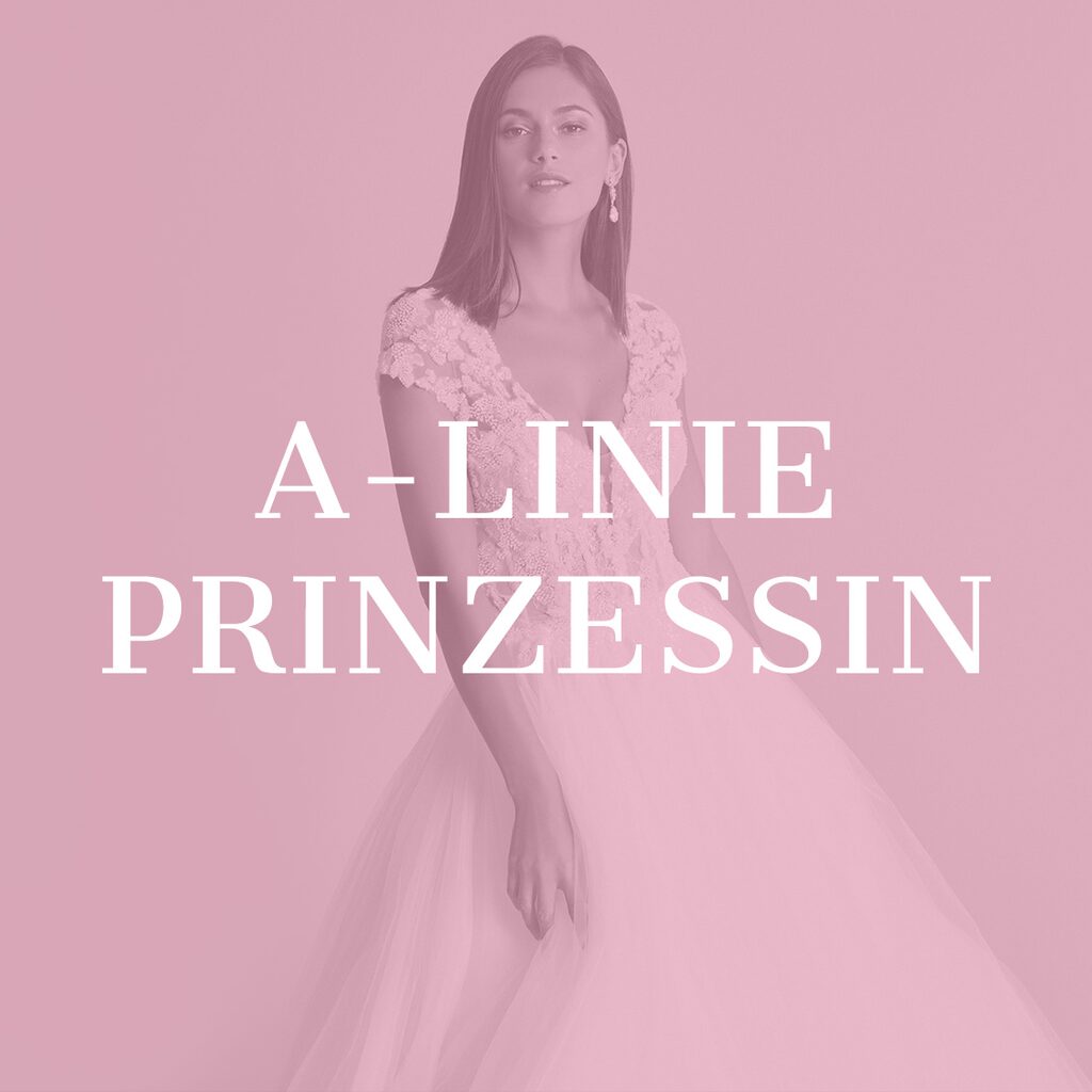 Model in einem A-Linie Prinzessin Brautkleid im Schloss
