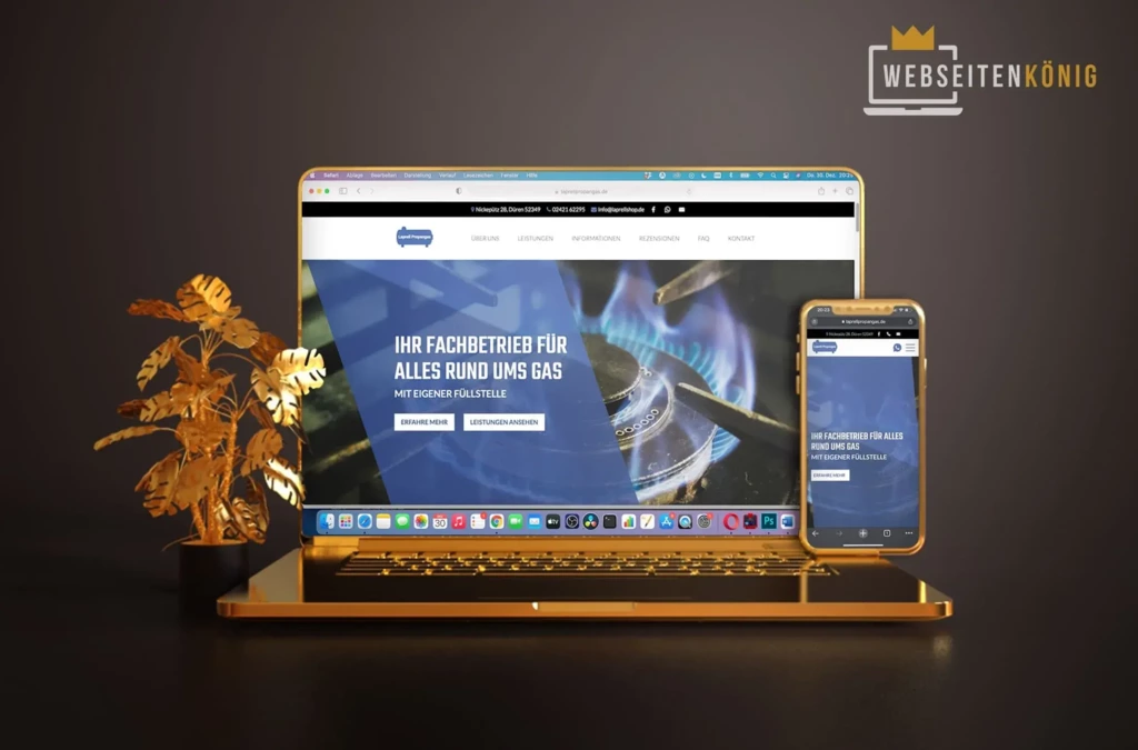 Webdesign für Gaslieferant