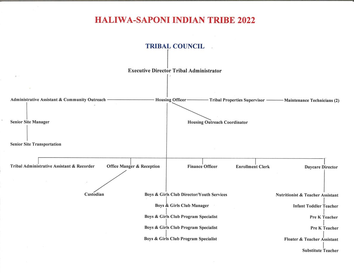 Tribal Council Organizational Chart