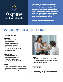 Women's Health Services flyer