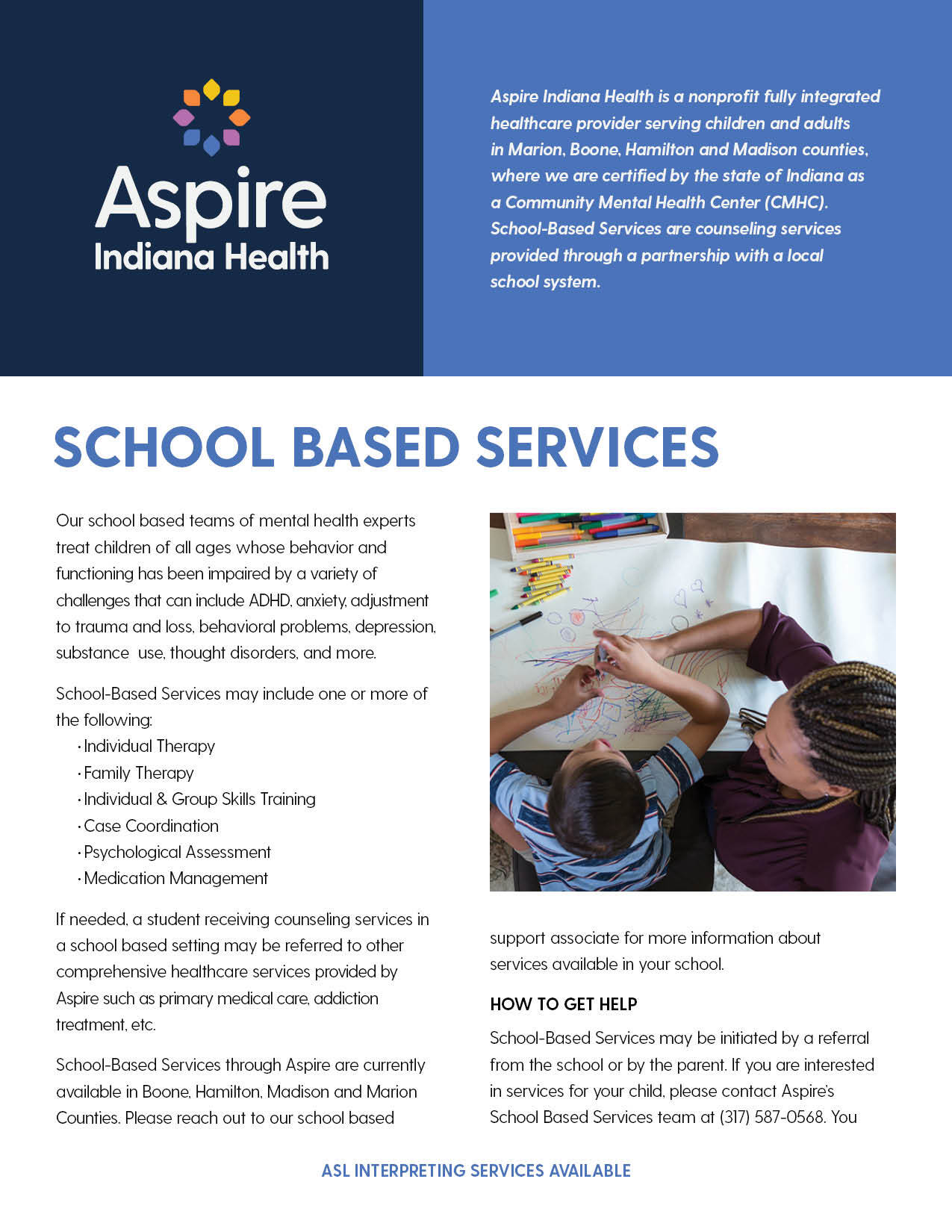 School-based Services flyer