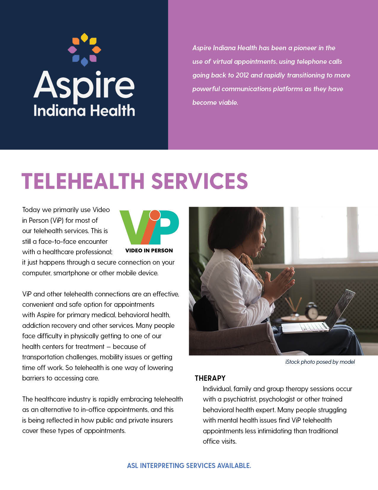 Telehealth Services flyer