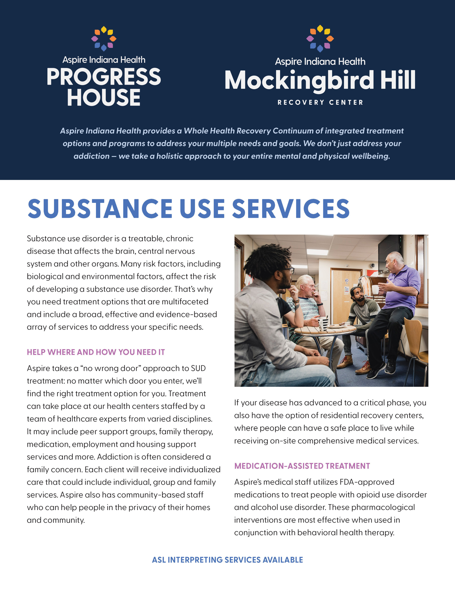 Substance Use Services flyer