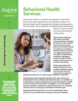 Behavioral Health Services flyer