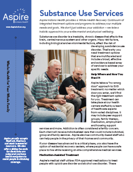 Substance Use Services flyer