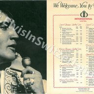 1971 International Hotel Souvenir Menu VERY RARE. This menu does not open up like the first two in 71. The Menu is on the flip side of the cover.  