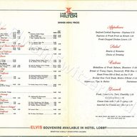 August 1974, Hilton Hotel Summer Festival Souvenir Menu (inside)