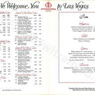 January 1971, International Hotel Souvenir Menu (inside)