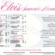 VERY RARE: August 1975, Hilton Hotel Summer Festival Souvenir Menu (inside). After only 3 performances Elvis collapsed and was rushed to a Memphis hospital, therefore this engagement was canceled. This menu was only available for 3 nights! 