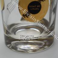 Original 1956 Gold Record Glass (Copyright 1956, Elvis Presley Enterprises). Reproduced and sold as such in the late 80's and early 90's in Memphis in Souvenir Shops (with copyright E.P.E. 1988). This one is the real deal from 1956.