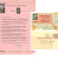 Official Elvis Presley Fan Club, membership package (1956) - sent from the Madison Office. The letter contents are made up as if Elvis has written it by himself.