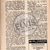Elvis Presley’s historic first performance at the International Hotel in Las Vegas took place on July 31, 1969. This magazine is dated August 2, 1969 and is loaded with Elvis.