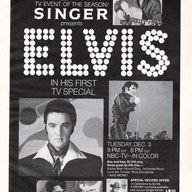 Elvis Presley – November 1968 Magazine Promotional Ad for the 1968 NBC TV Special. Magazine name unknown.