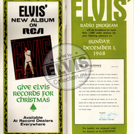 Elvis Presley NBC Television Christmas Promotional Program 1968