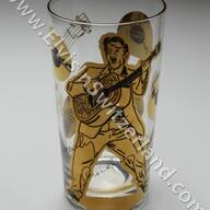 Original 1956 Gold Record Glass (Copyright 1956, Elvis Presley Enterprises). Reproduced and sold as such in the late 80's and early 90's in Memphis in Souvenir Shops (with copyright E.P.E. 1988). This one is the real deal from 1956.