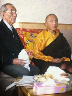 Photograph of Ogyen Trinley Dorje and Ngapoi Ngawang Jigme, 1999