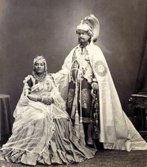 Photograph of Jung Bahadur and wife, 1860