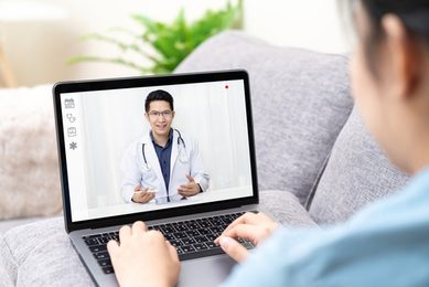 doctor and patient on telemedicine