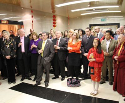 Photograph of AkongTulku at Chinese New Year in the PRC Edinburgh Consulate, February 2011