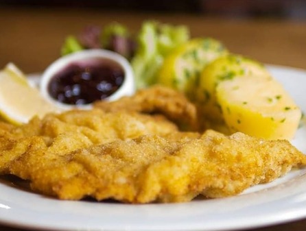 Wiener Schnitzel auf der Speisekarte