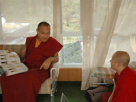 Photograph of Khenpo Tengye and Ogyen Trinley Dorje, 2007