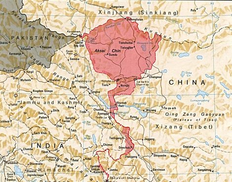 Aksai Chin map