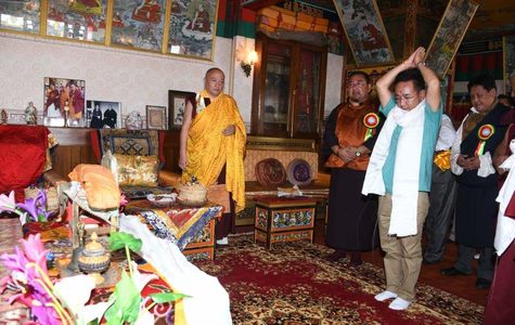 Photograph of Golay in Rumtek Monastery, 2019