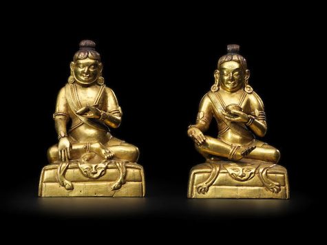 Statues of Tilopa and Naropa