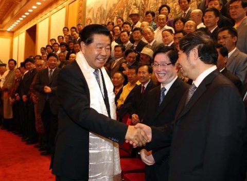 Photograph of Jia Quinglin, Wang Zuo'an, and CAPDTC, 2010