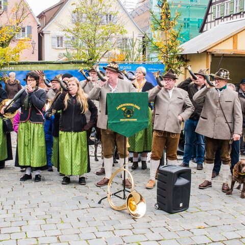 Martinimarkt Feuchtwangen Jagdhornbläser © TI Feuchtwangen / Christoph Bender