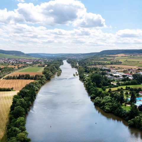 Drohne Zellingen © Michael Kopp Fotokoppter  Quelle: ZweiUferLand Tourismus e.V.