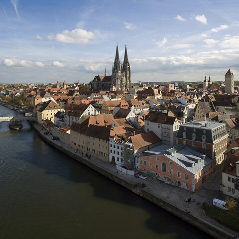 Altstadt Dächerblick Vogelperspektive © Bilddokumentation Stadt Regensburg