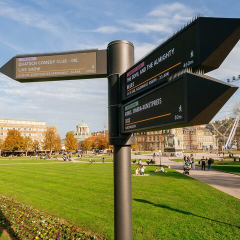 Digitales Fußgängerleitsystem © Stuttgart-Marketing GmbH / Thomas Niedermüller