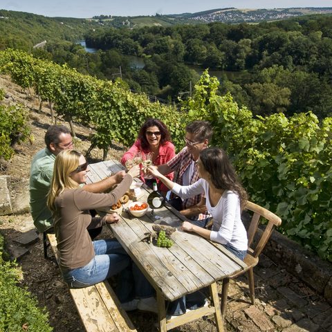 Brotzeit in den Weinbergen Quelle: Fränkisches Weinland Tourismus GmbH
