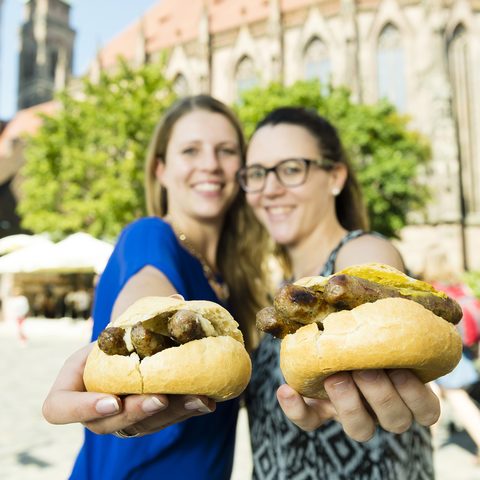 Drei im Weggla Quelle: Congress- und Tourismus-Zentrale Nürnberg © Uwe Niklas 