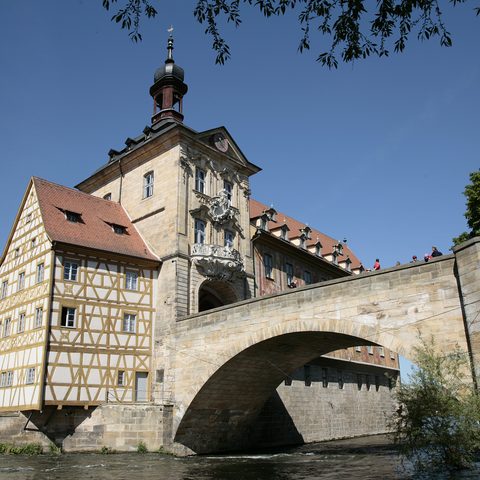 Das Alte Rathaus in Bamberg (c) BAMBERG Tourismus Service Foto Sonja Krebs