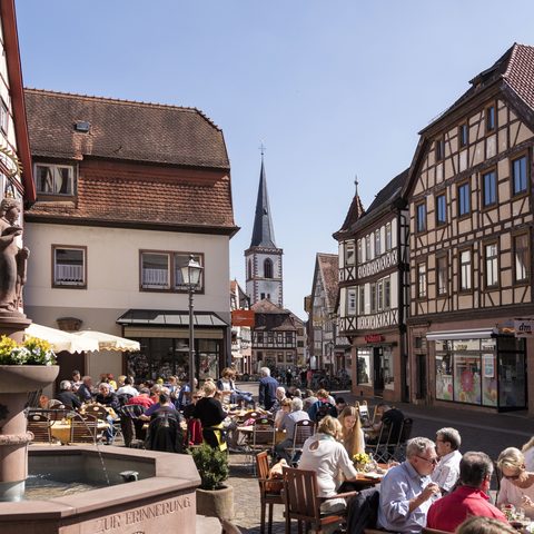Marktplatz Fotograf: Berberich Bildrechte: Touristinformation Lohr a.Main

