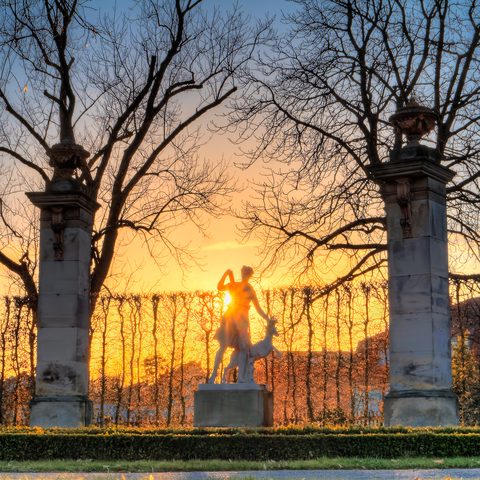 Sonnenuntergang Statue Göttin Diana Schlosspark Fantaisie Fotograf: Mikhail Butovskiy Quelle: Bayreuth Marketing & Tourismus GmbH