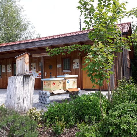 Lehrbienenstand mit Bienenweide Bildrechte: Stadt Monheim
